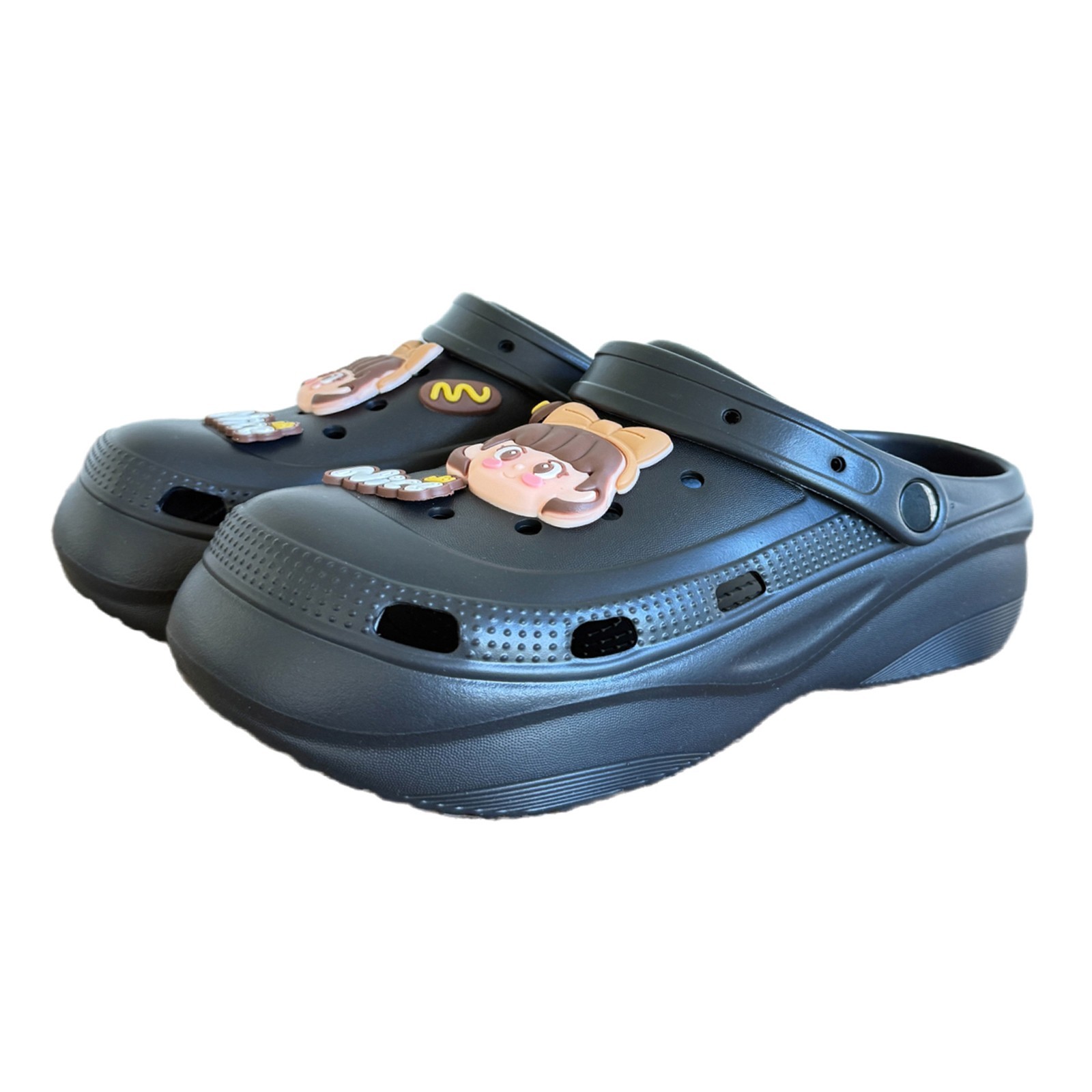 Women Platform Clogs Soft Sole Sandals NonSlip Cartoon charms Girl Slipper Shoes