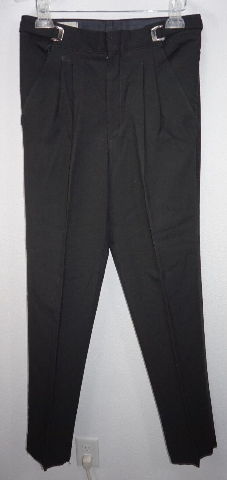 Calvin Klein Super 100s Worsted Wool 2 Pc Tuxedo 39L Black Ex-Rental Satin Trim