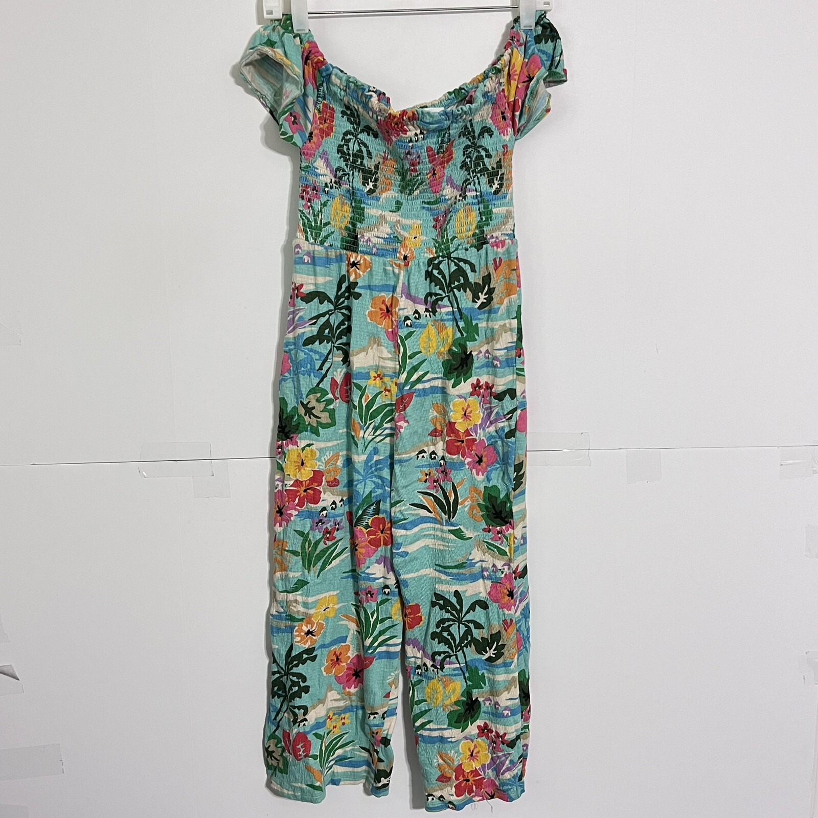 Vintage Zara Girls Romper Jumpsuit Size 13-14 Cm164 Multicolor Floral Pull On