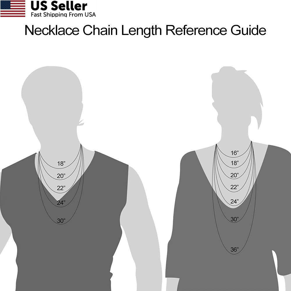Yooblue Cross Necklace for Men – Stainless Steel 18-20 inches, “Silver