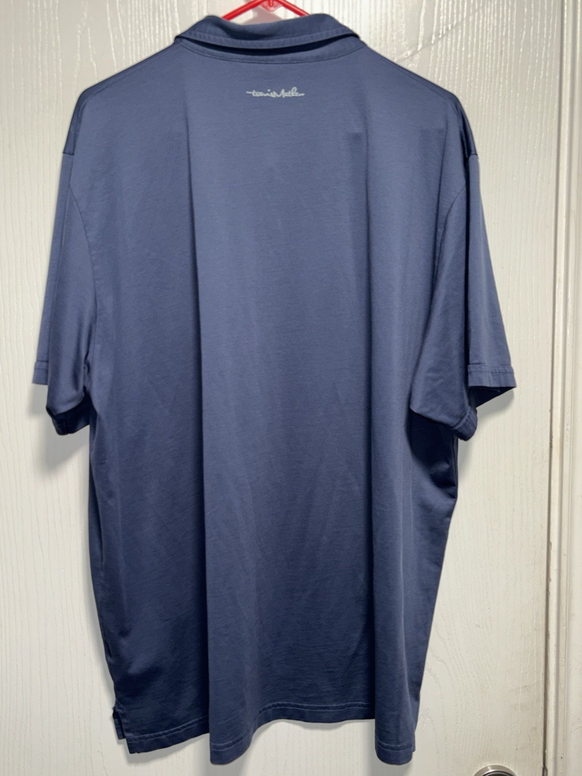 Travis Mathew Cotton Poly Blend Blue Chest Pocket Polo Golf Shirt Men’s Size XXL