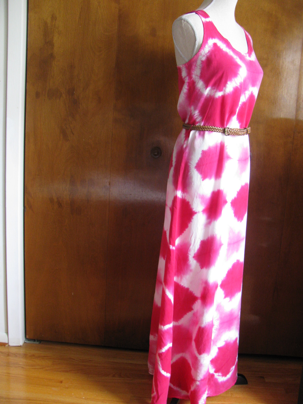 C&C California women’s pink white long dress size Medium
