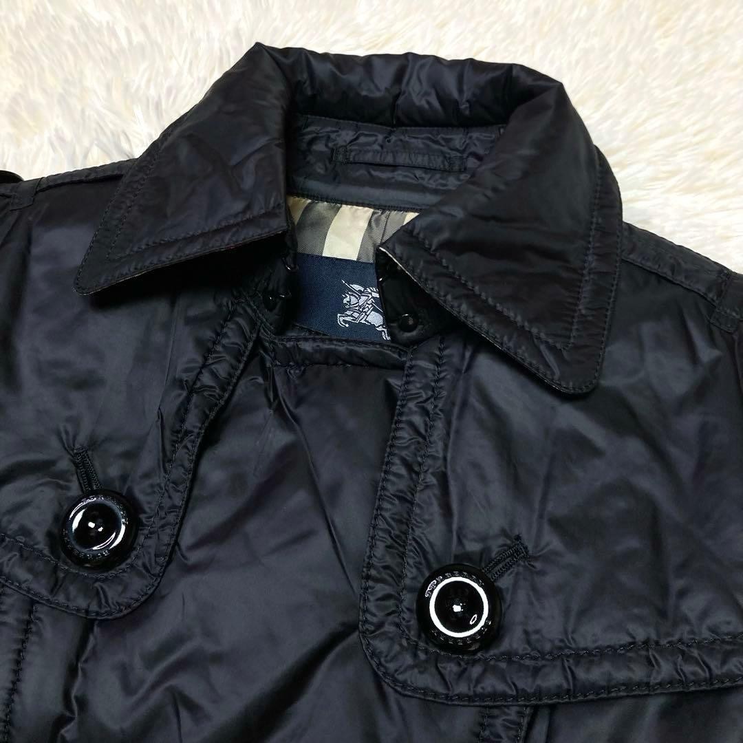 Burberry London lined Nova check nylon padded long trench coat