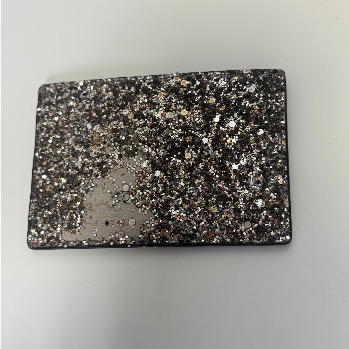 Kate Spade Greta Court Graham cityscape Glitter Card Holder Wallet DAMAGE