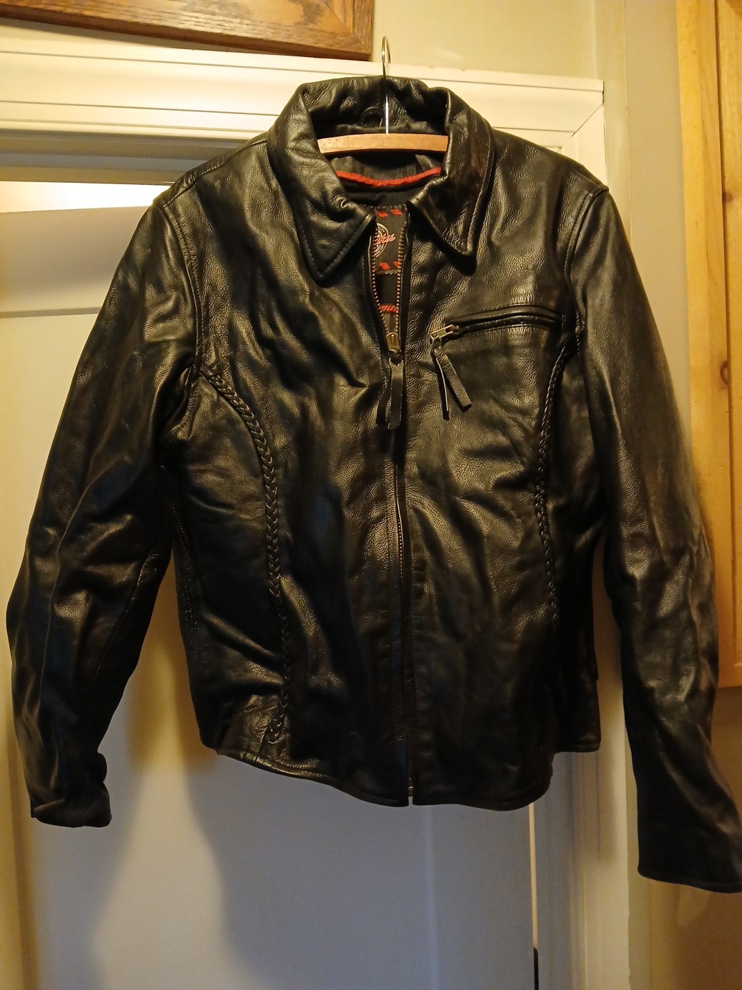 Milwaukee Leather Womens Ladies Black Motorcycle Jacket XL with Removable Lining