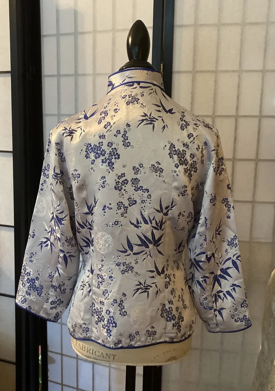 Asian Chinese-Style/Vietnamese Wom Estim. S/M Detailed Top Mandarin Col. 41 Bust