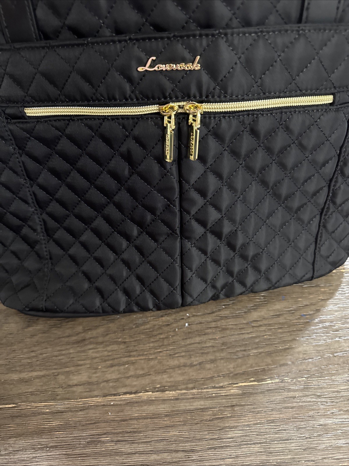 Lovevook Black Quilted 15.6 Inch Laptop Tote Bag – Black BRAND NEW WITHOUT TAGS