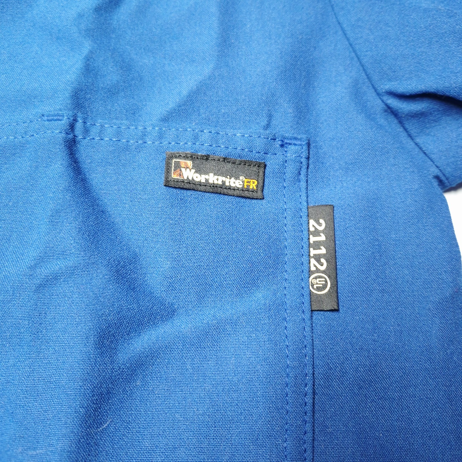 Workrite FR Lab Coat Large Regular Nomex IIIA Royal Blue KNL8RB UC University CA