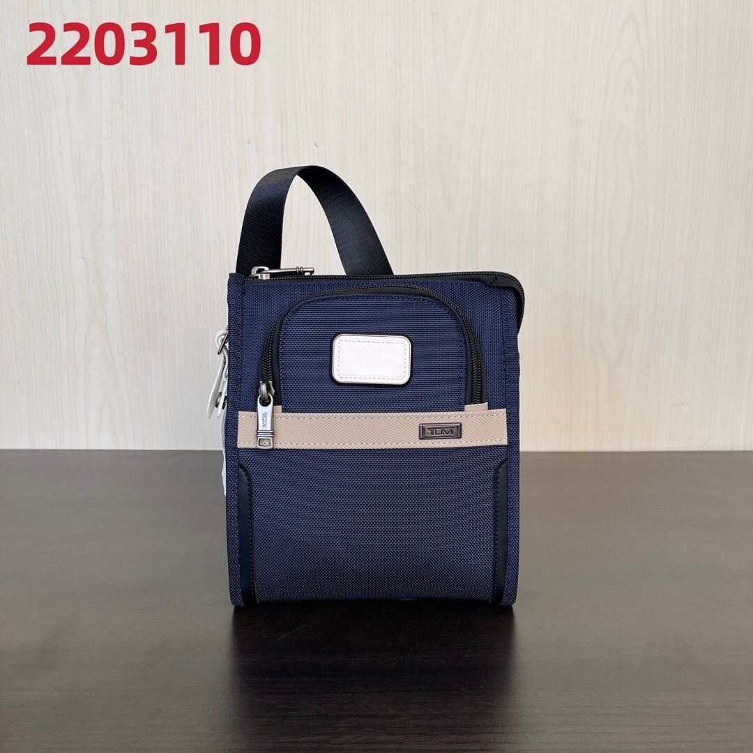TUMI 2203110 Navy Blue Alpha 3 Pocket Bag Small Shoulder Bag