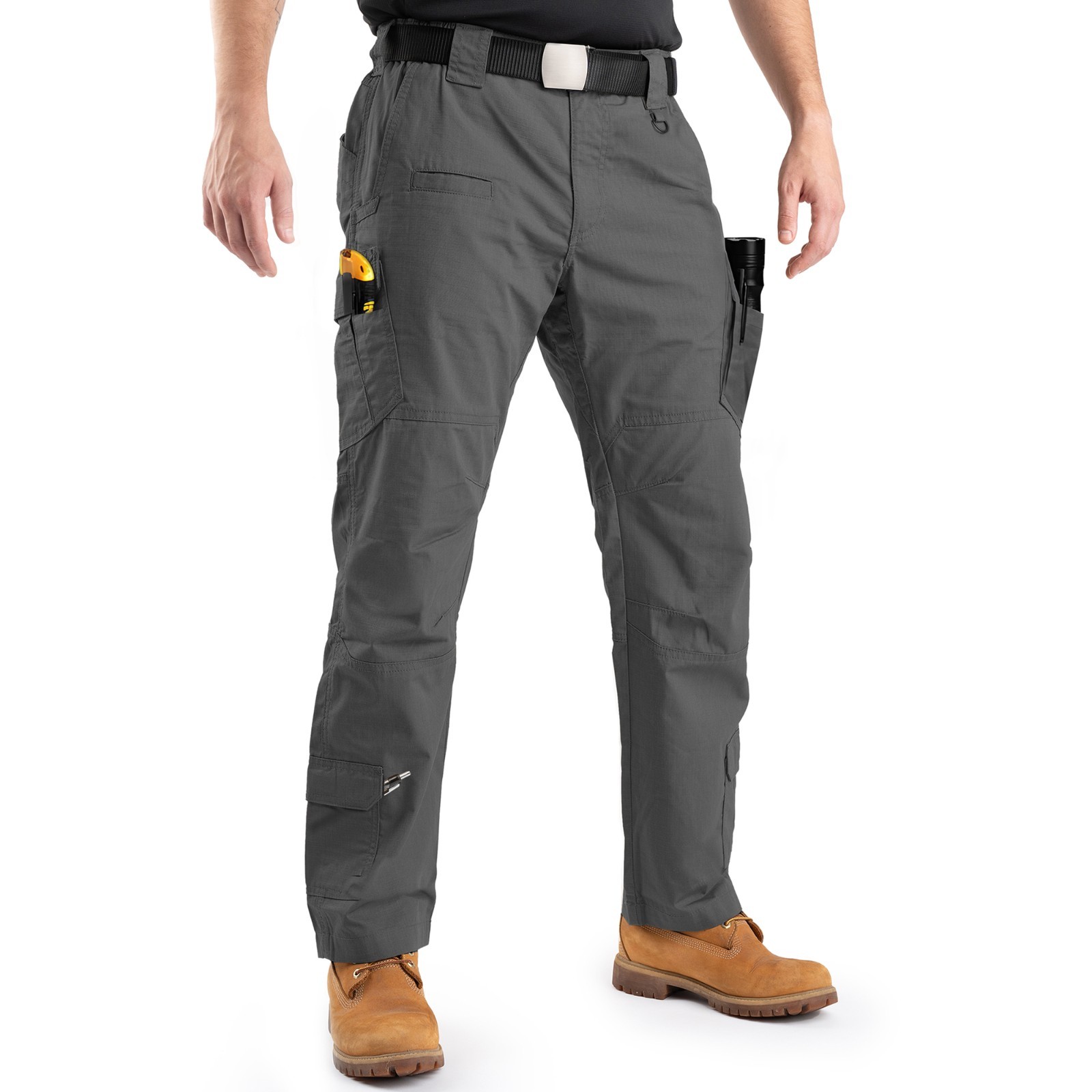 Tactical Cargo Pants for Men Tough Ripstop, Water-Resistant EDC Pants 9-Pocket