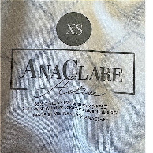 Ana Clare Active Womens XS Skort White Navy Rope Print Nautical Vacation Golf