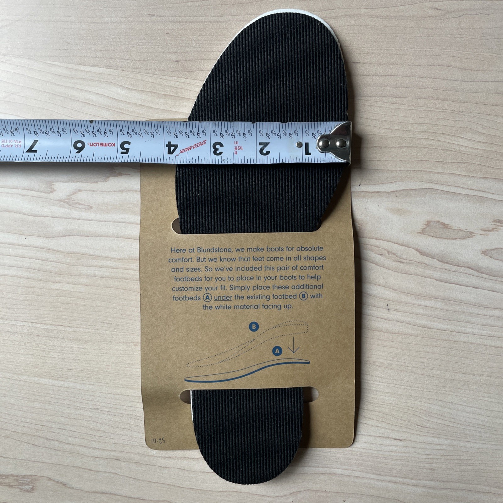 New 10.25″ L Blundstone Multi-Fit Black Footbeds Insoles M’s Size 6, W’s Size 8