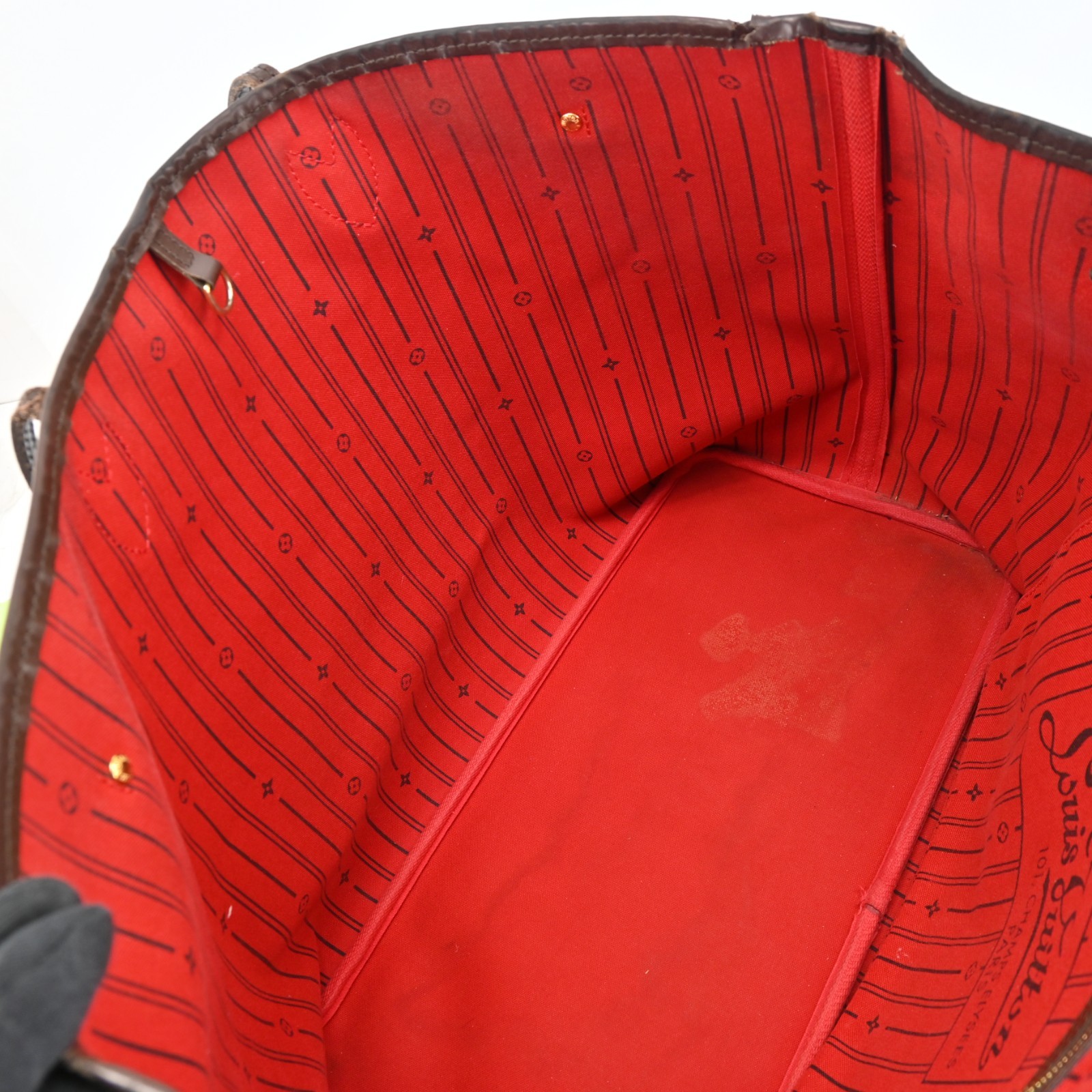 LOUIS VUITTON Damier Ebene Neverfull GM Tote Bag N51106 LV C1965YR806