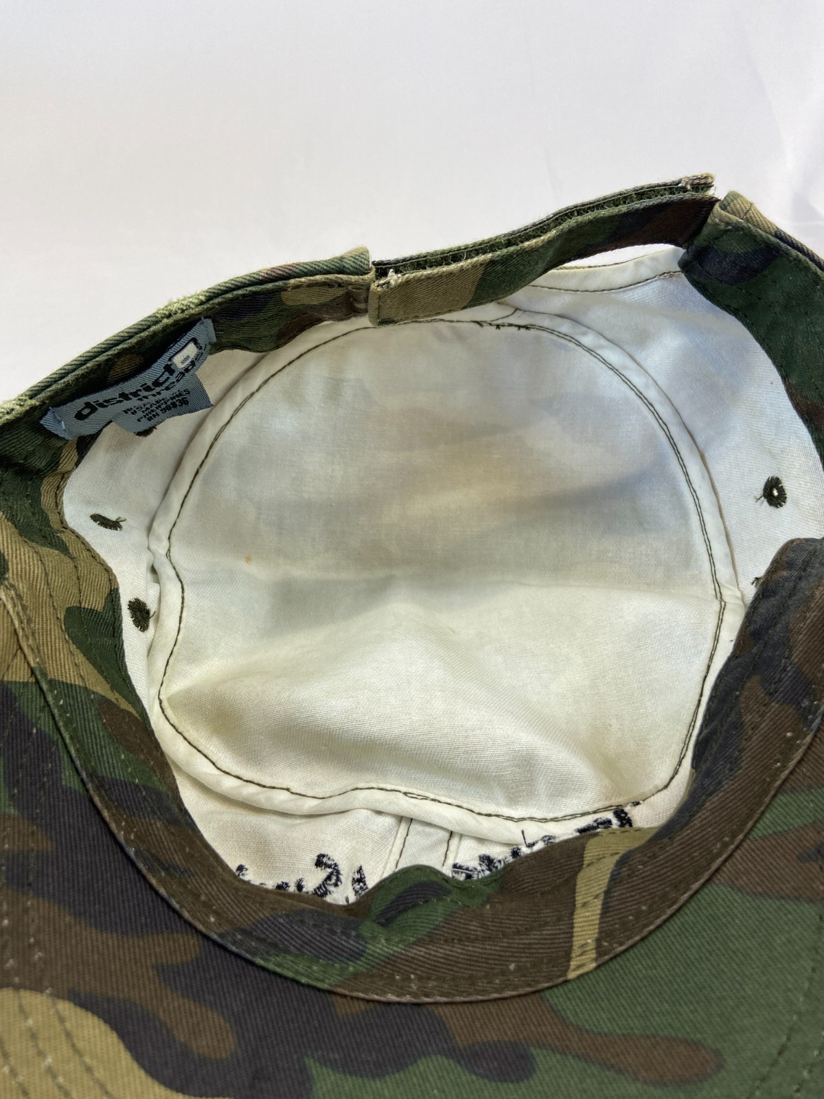 Frac Tech Services Cadet Cap Strapback Hat Camo Distressed Casual Work Wear OSFA