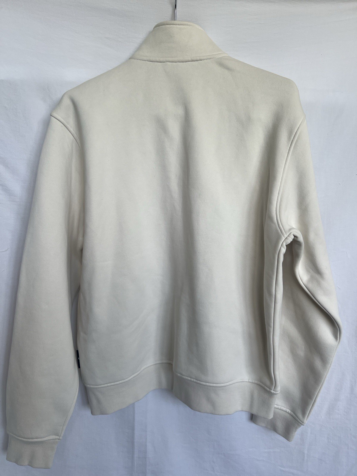 Messi Collection Men’s M Beige Fleece Button-Front Sweatshirt Pockets