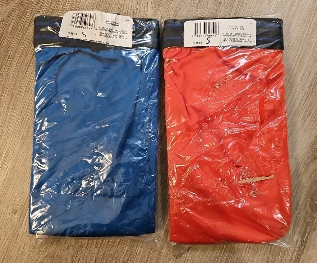 New Hanes Men Boxer Brief 2 Pack Comfort Flex X-Temp Small S Blue Orange