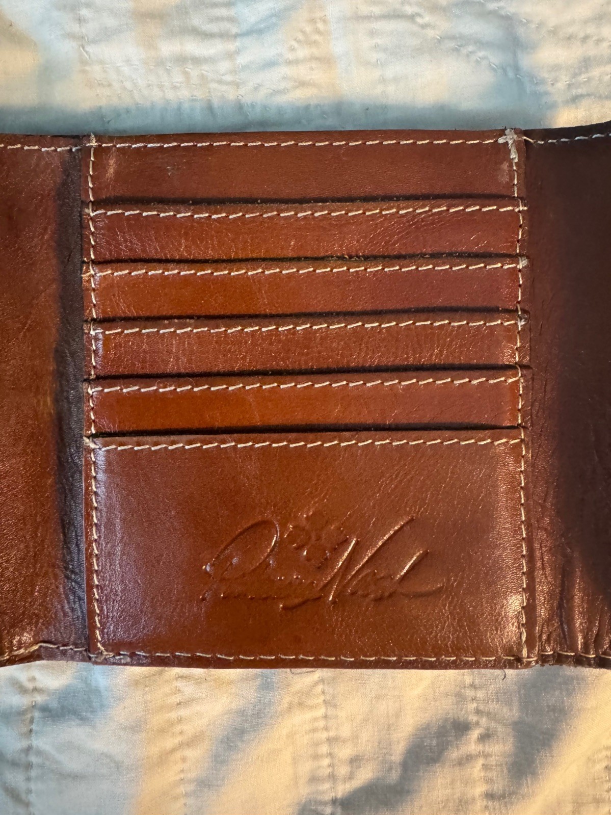 Patricia Nash Brown Leather Snap Wallet, Credit Cards, Bills And Coins
