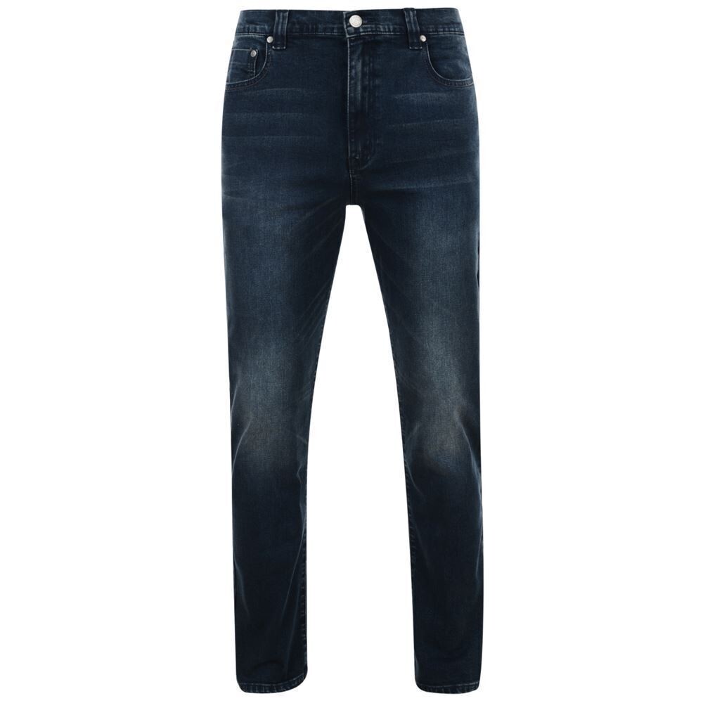 KAM Men’s Extra Tall Stretch Dark Wash Jeans (Aron) in Waist 32 to 48 Inches,L38