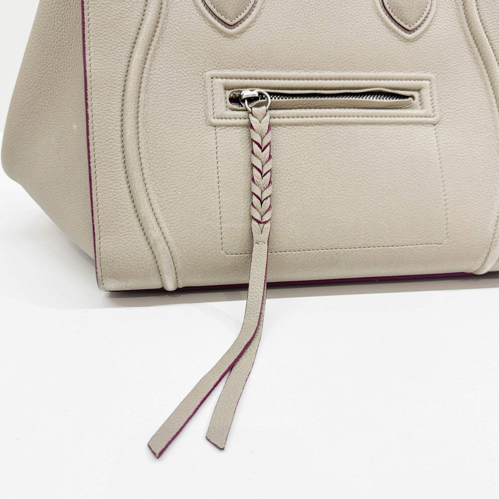 CELINE Luggage Phantom Beige Leather Tote Handle Bag