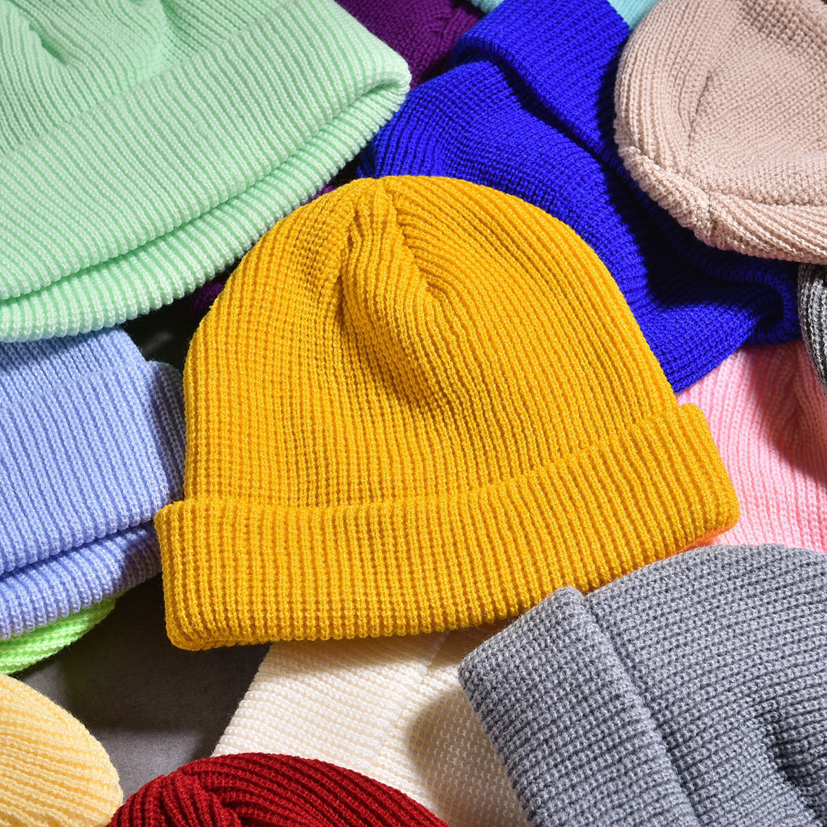 Thick Beanie warm Plain Knit Hat Baggy Cap Cuff Slouchy Skull Hats Ski Men Women