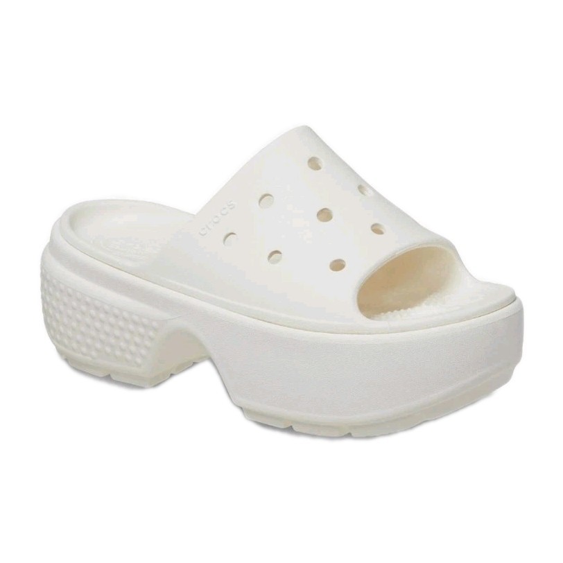 Crocs Stomp Platform Slide Shoes W9 M7 Black Slip On Goth Minimalist Clog NEW