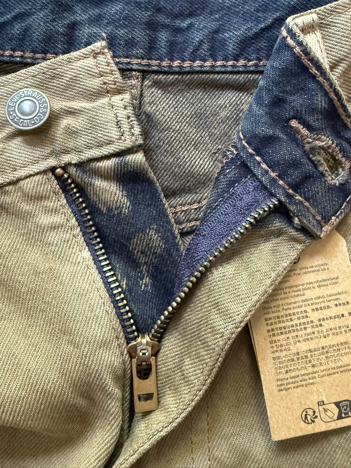 Levi’s Men’s 578 Baggy Jeans Khaki Brown W34 L30 100% Cotton NWT