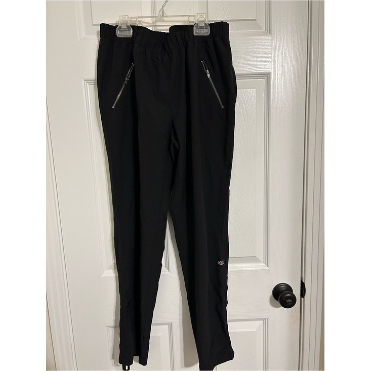 Maurices inMotion Womens Black Ruched Hem Active Jogger Pants Large