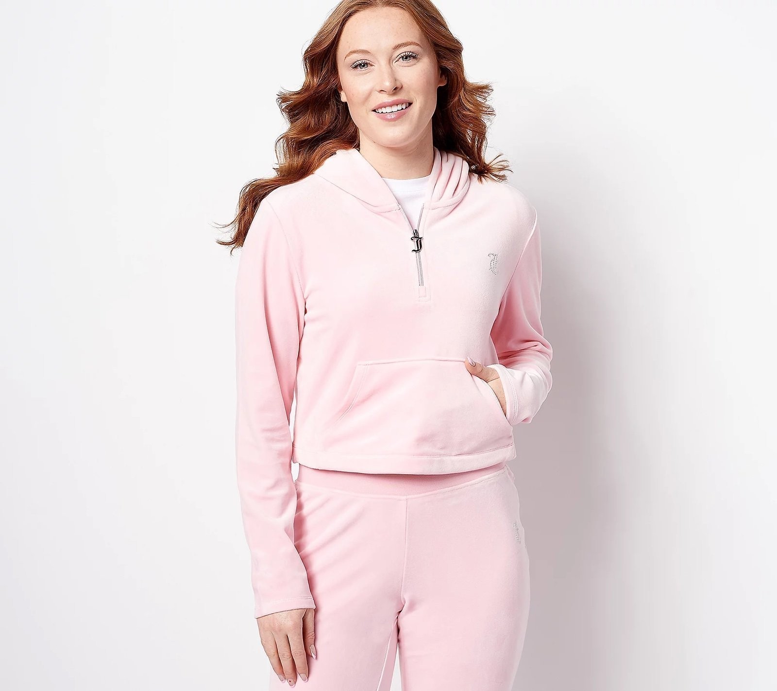 Juicy Couture Women’s Sleepwear Sz S Luxe Velour Pullover Hoodie Pink A476958