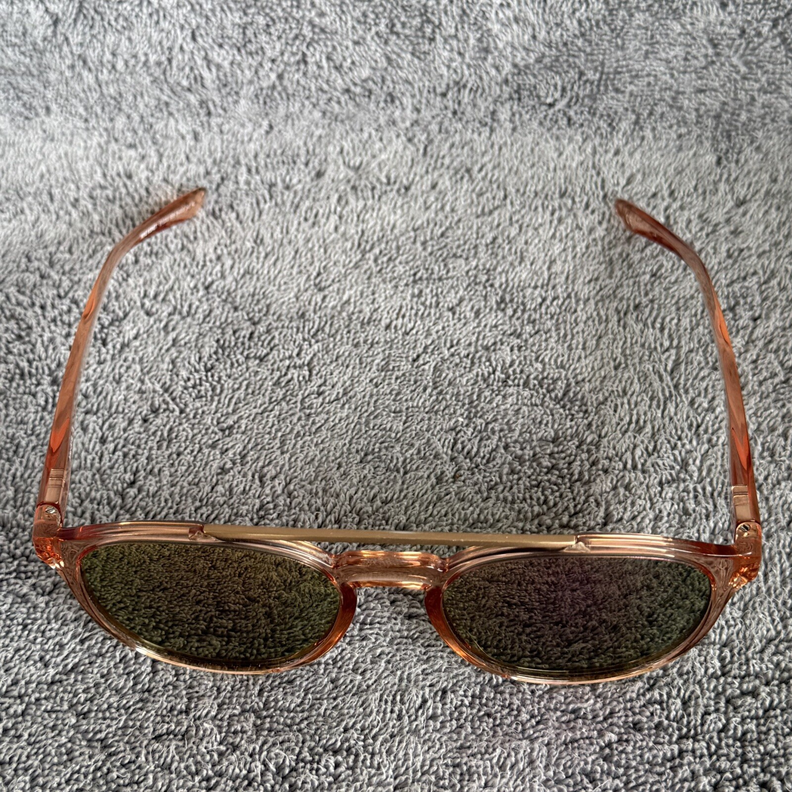 Nike Kismet EV1203 656 Coral/Bronze Mirror Round Sunglasses 54-19-145 Swoosh