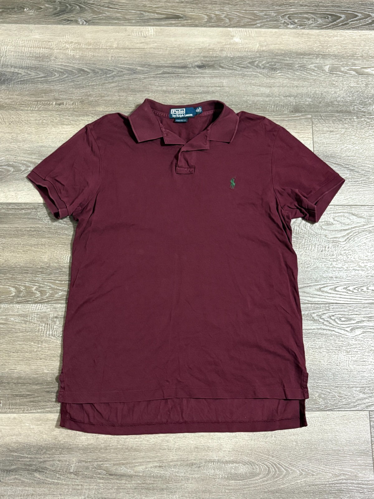 Vintage 90s Polo Ralph Lauren Maroon Polo Shirt Retro Preppy Y2K – Men’s Medium