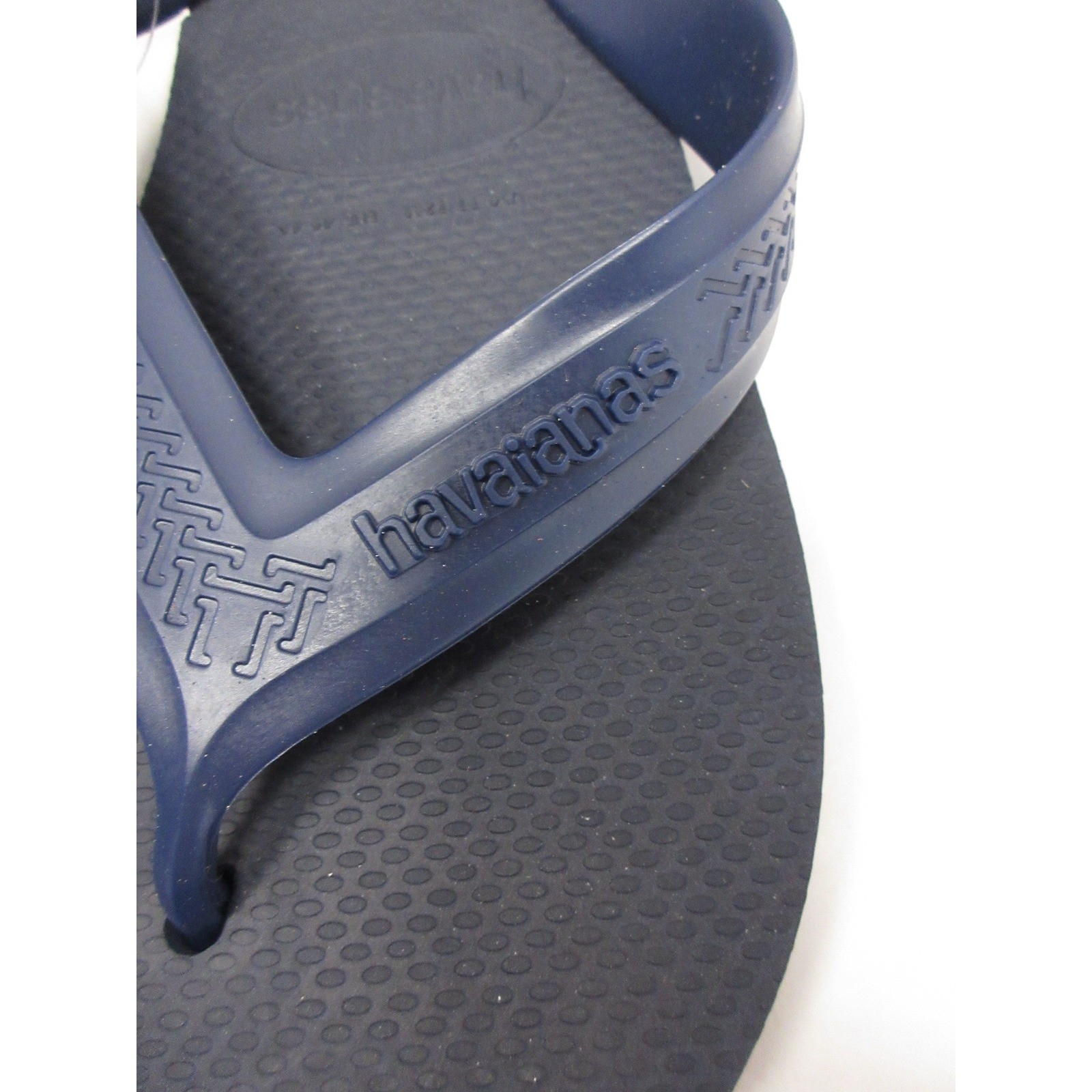 Havaianas Sandals Men 11 12 M Blue Navy Flip Flops Rubber Casual Summer NEW