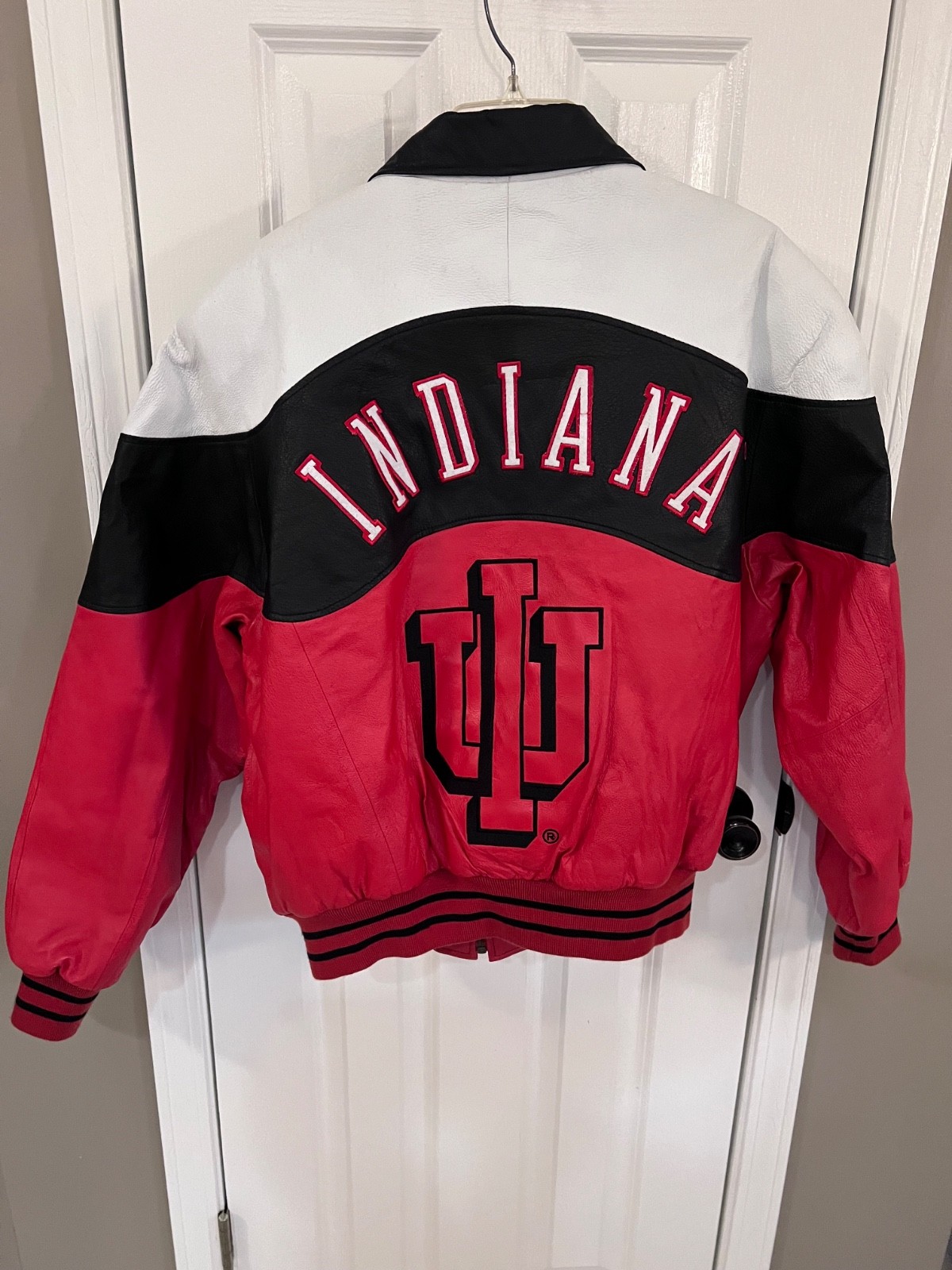 COLLEGE PHASE by Excelled “Indiana University” Leather Bomber Jacket Size L