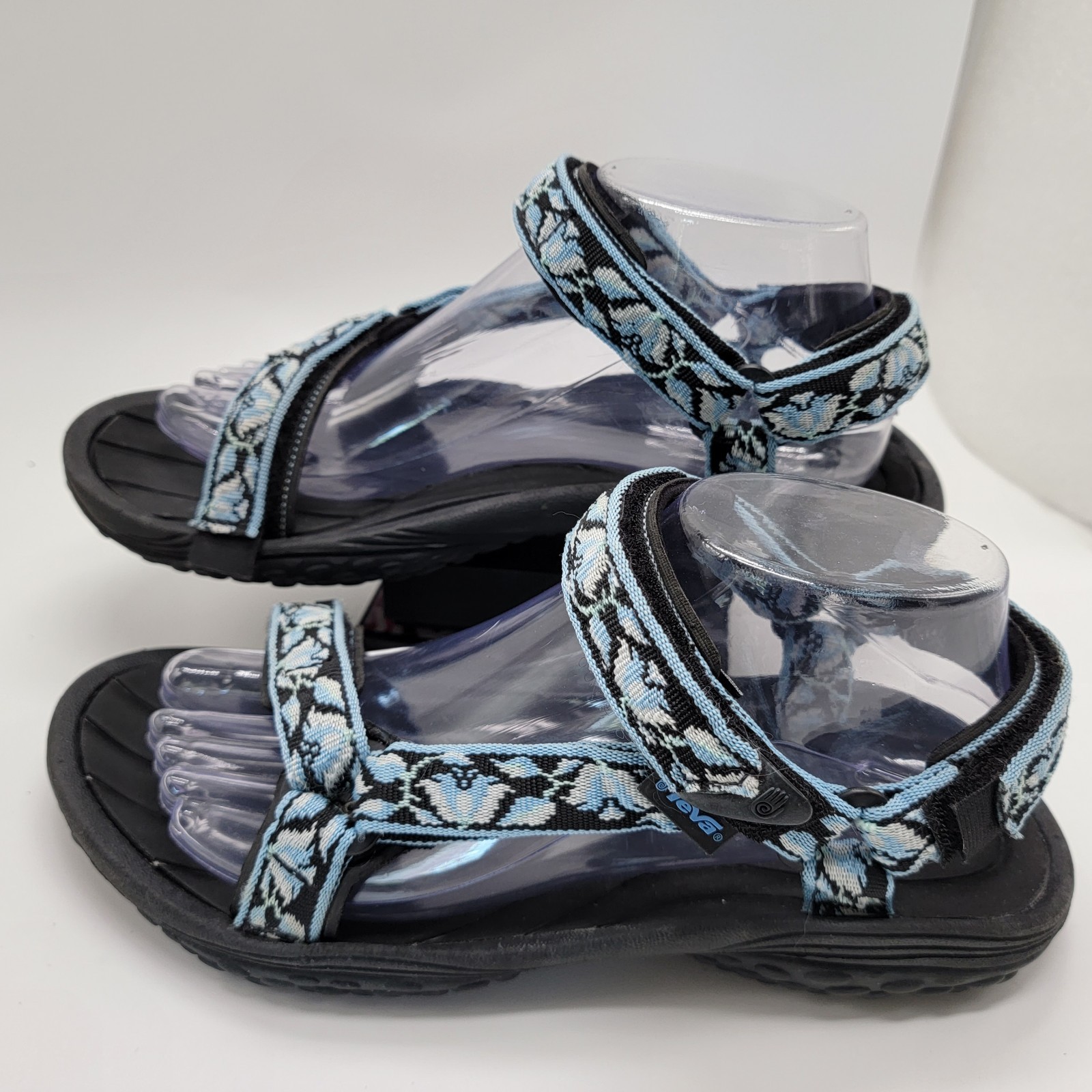 Teva Pretty Rugged Ankle Strap Hiking Sandals Blue Gray Womens Size 9 Adjustable