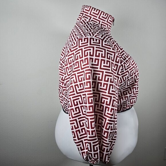 Chic Red Geometric Jacket (NWOT)