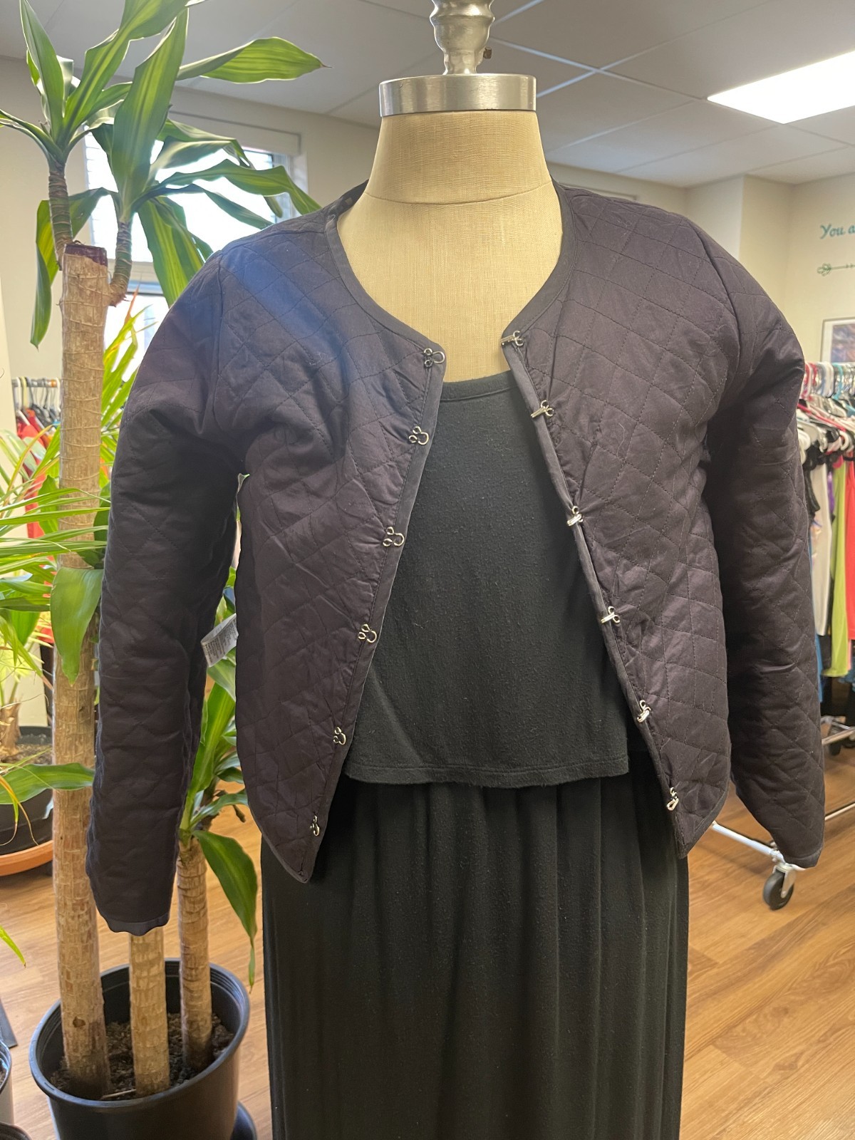 West Of Colette reversible quilted jacket in fleur scarf