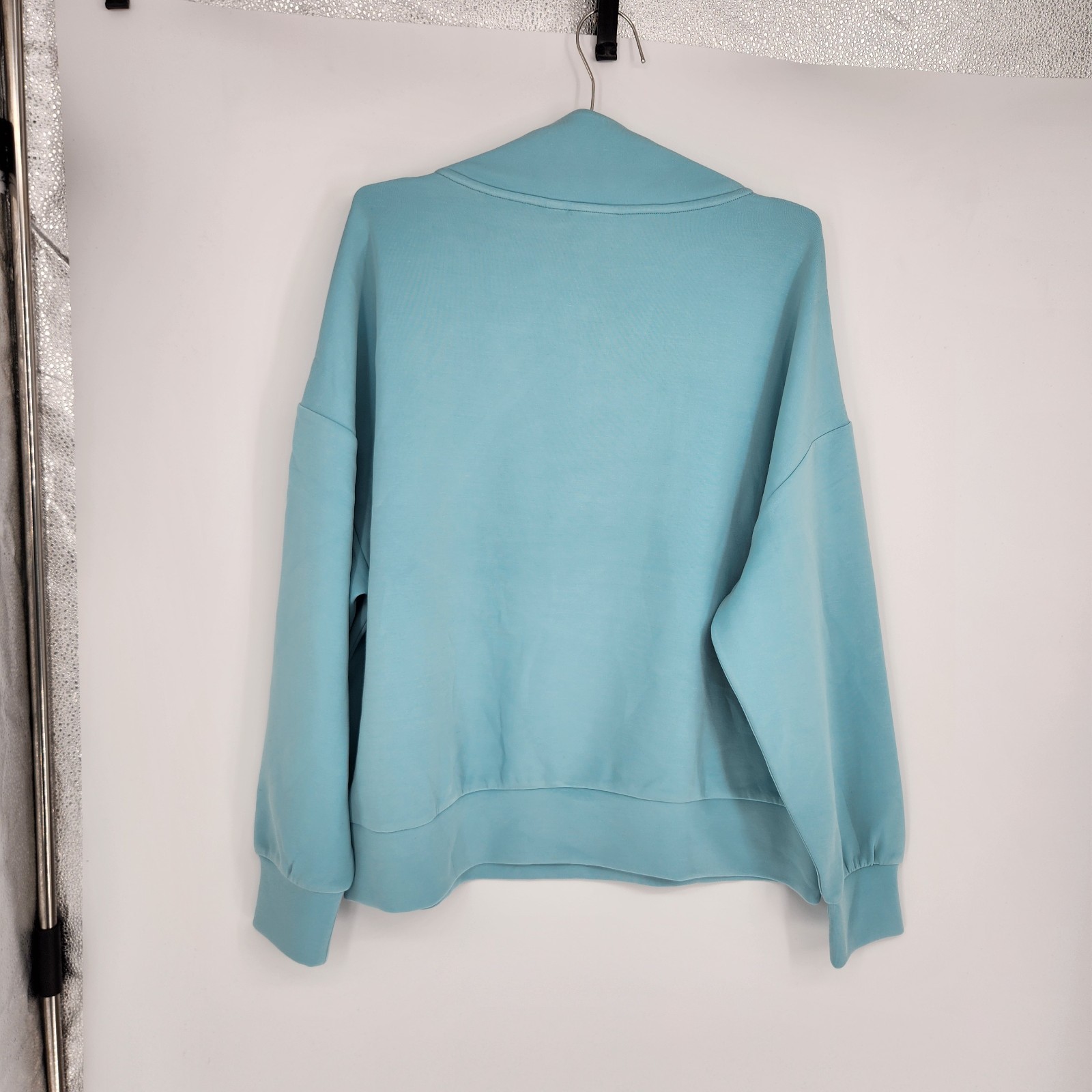 Varley Light Porcelain Blue Large Hawley Half Zip Sweatshirt NWT