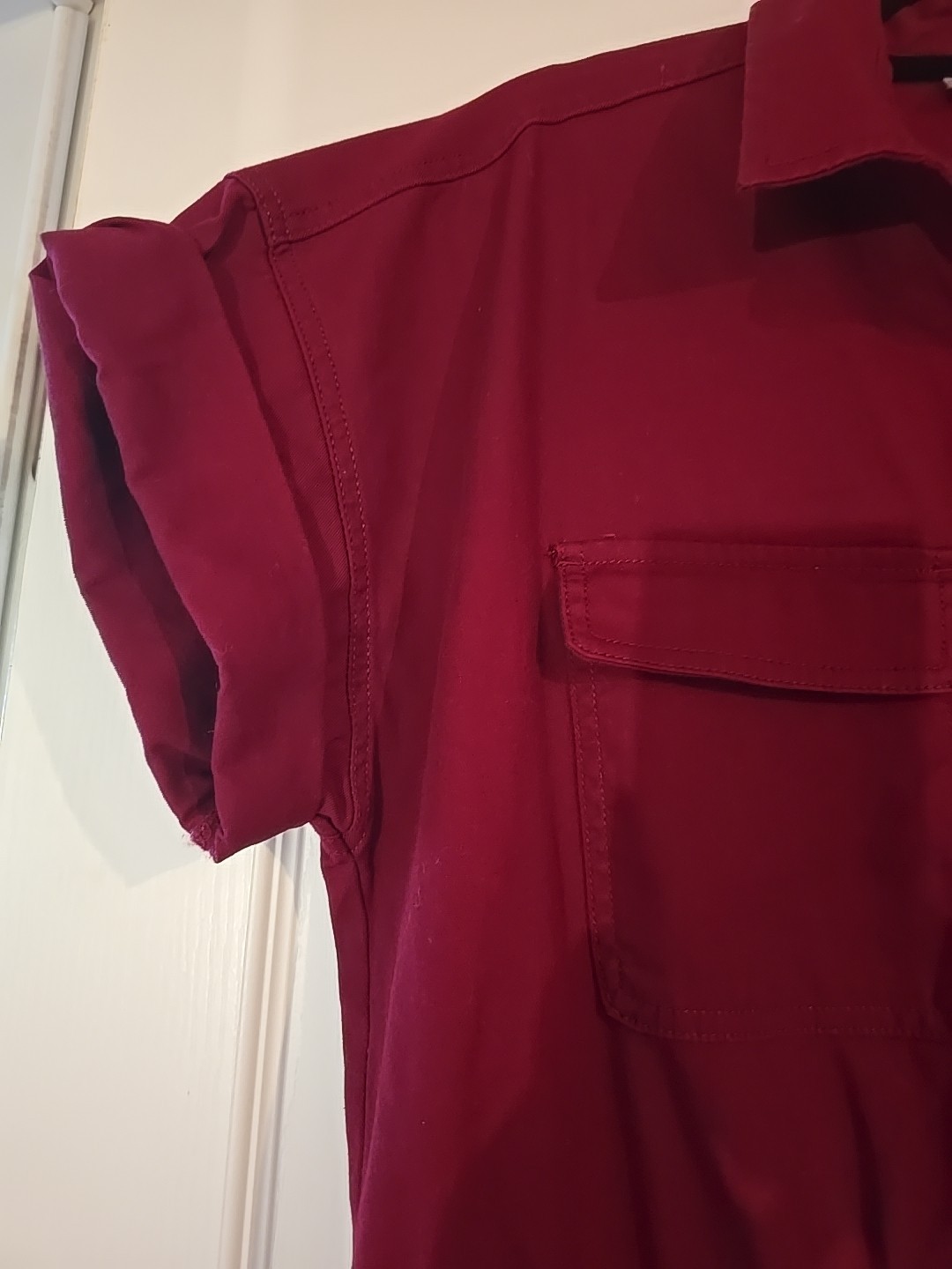 NWT Universal Thread Burgandy Red Cotton 1pc Womans Jumpsuit 2,4,6,8,10,12,14,16