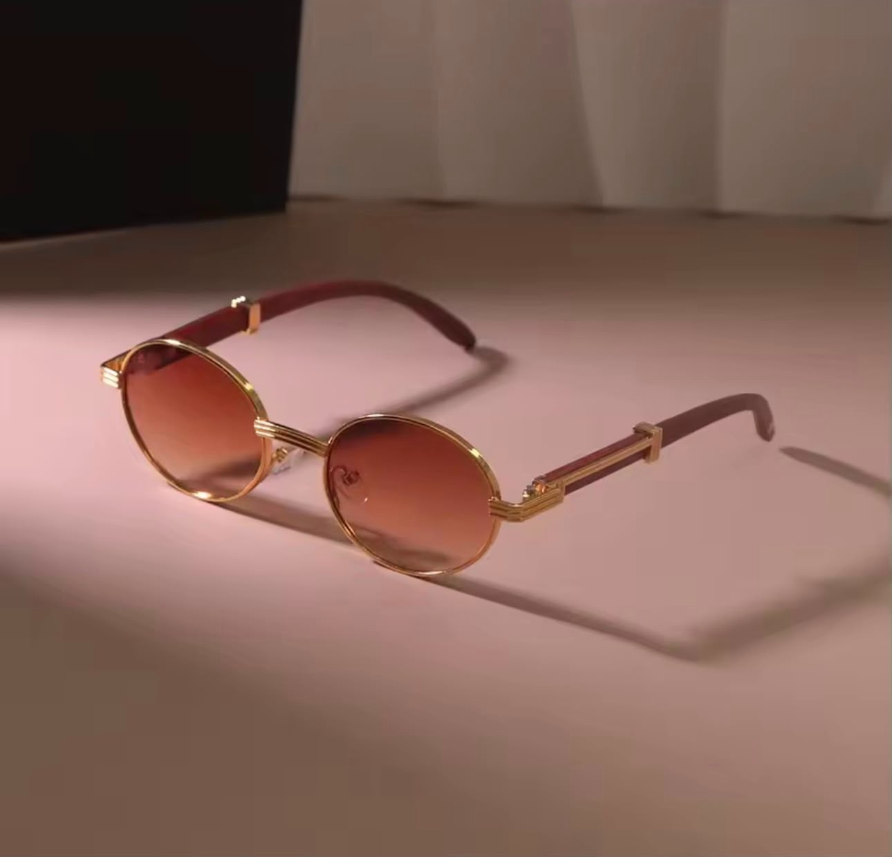 Vintage Oval Sunglasses Luxury Designer Round Sun Glasses Gradient Mirror