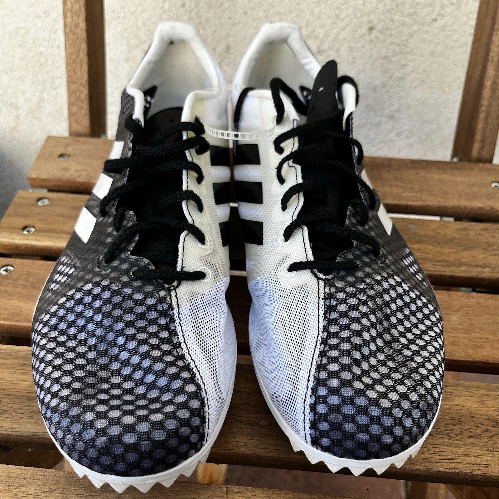 Adidas Track Shoes Mens 11.5 Black White Adizero Ambition 4 Cleat Running Core