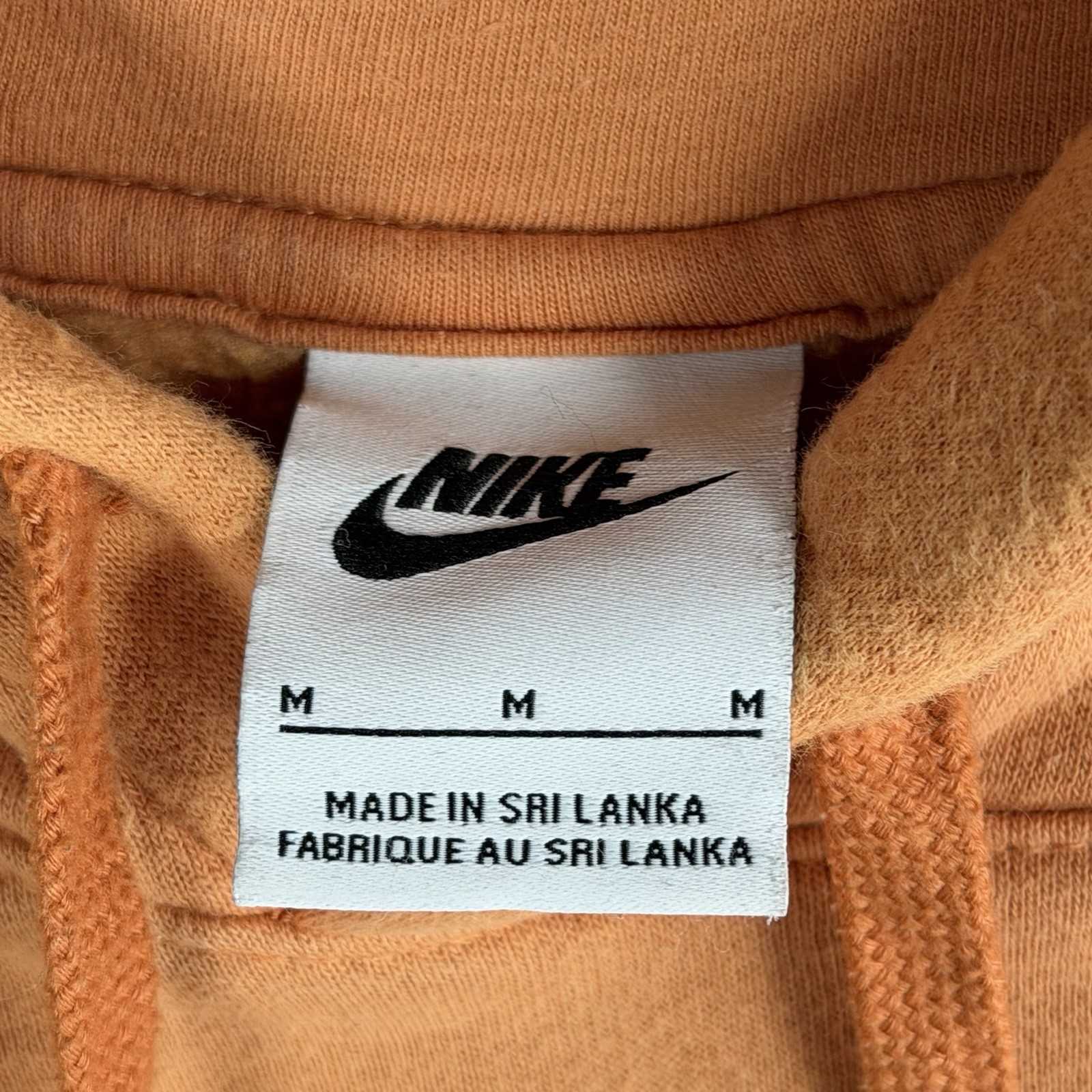 Nike Sportswear Club Fleece Pullover Hoodie Orange Adult XL Excellent