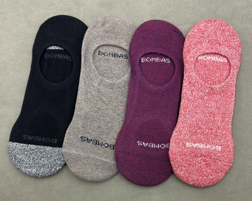 BOMBAS 4 Pairs Women’s No Show Cushion Socks Size Large 4 Colors Mix New