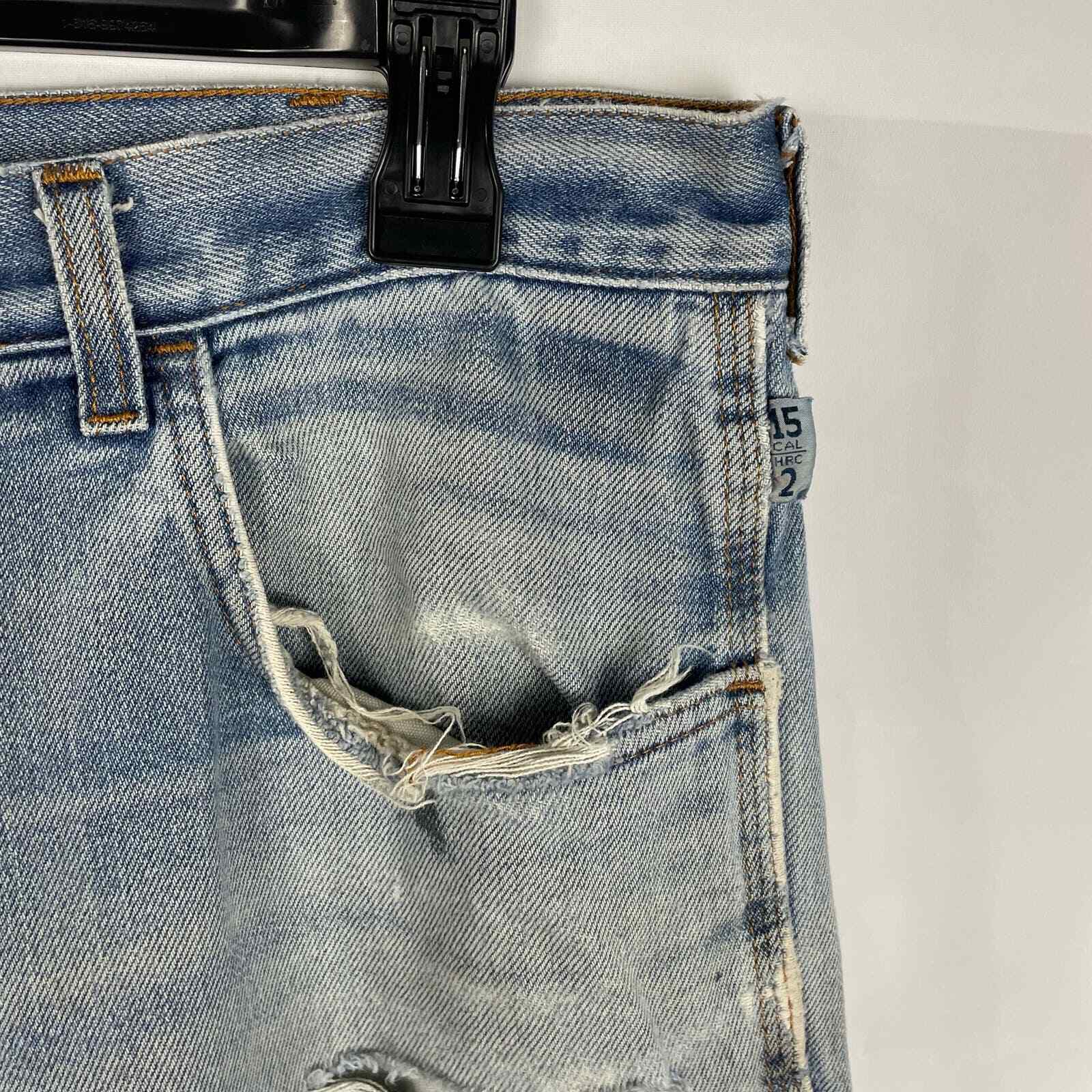 Tyndale FR Jeans Flame Resistant F290T Carpenter 35 X 32 Light Wash Distressed