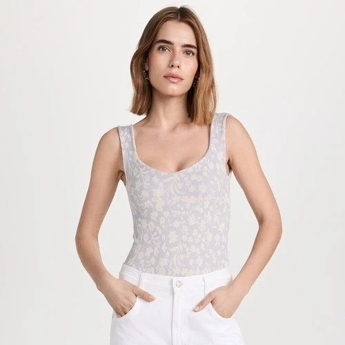 Intimately by Free People Women’s Clean Lines Bodysuit in Lilac Combo Sz XS/S