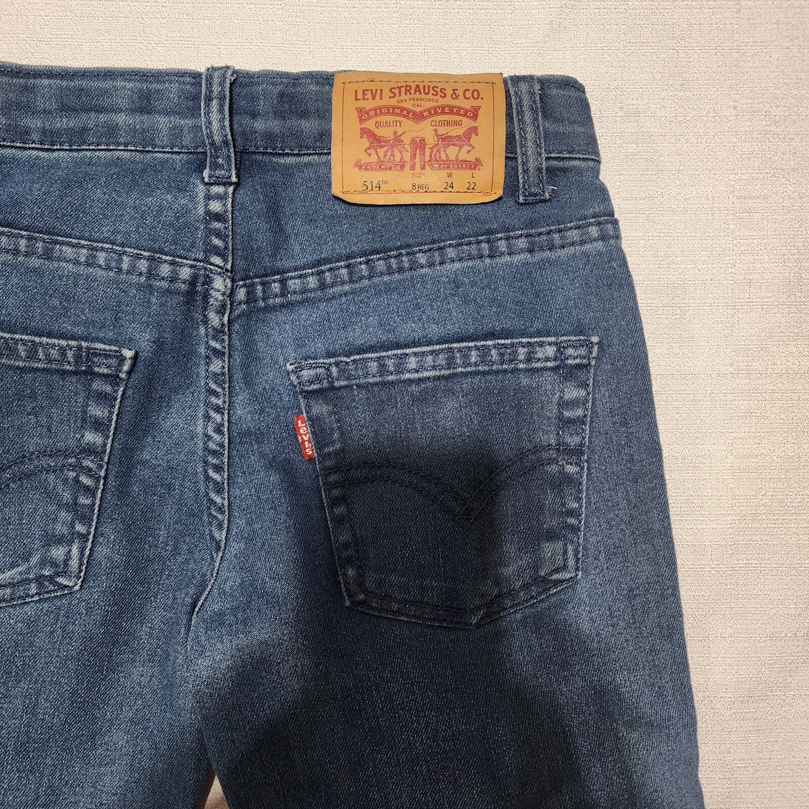 Levi’s straight 514 8 reg W24” L22 boy’s