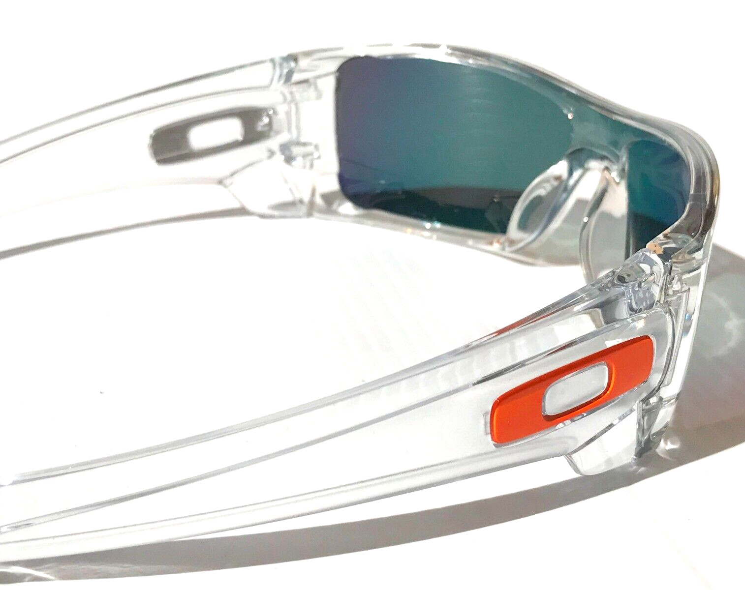 NEW Oakley BATWOLF Clear Orange Icon POLARIZED Spectra Ruby Lens Sunglass 9101