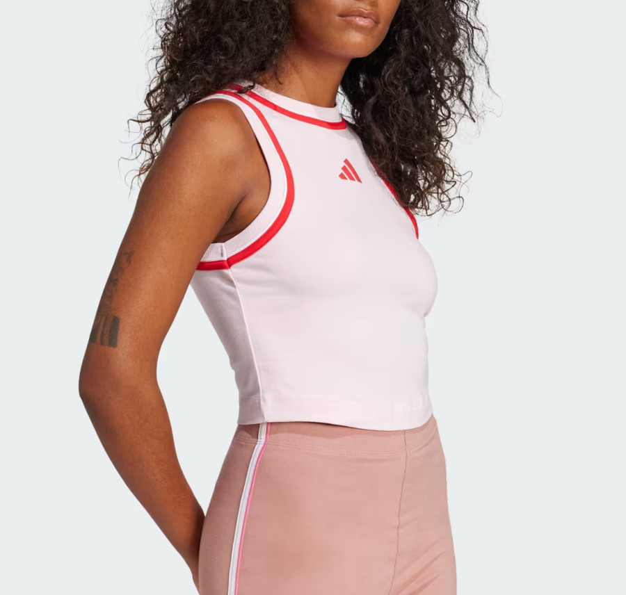 adidas Sportswear Essential Crop Top Women Lifestyle Casual Tank AsiaFit JD5554