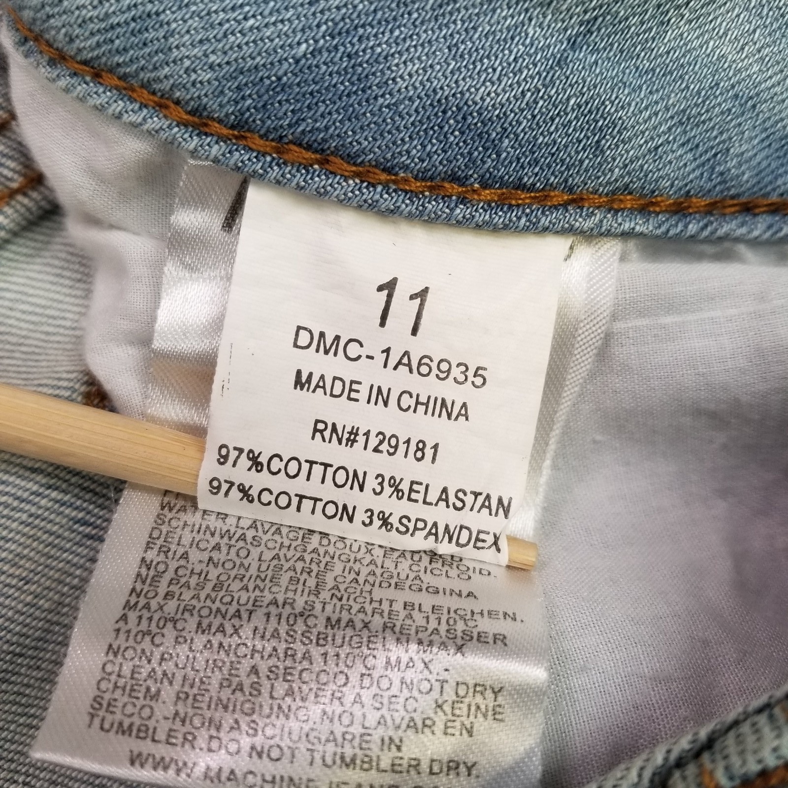 Machine Pour Neuf Mode Skinny Jeans Womens Size 31 Faded Wash Light Blue Classic