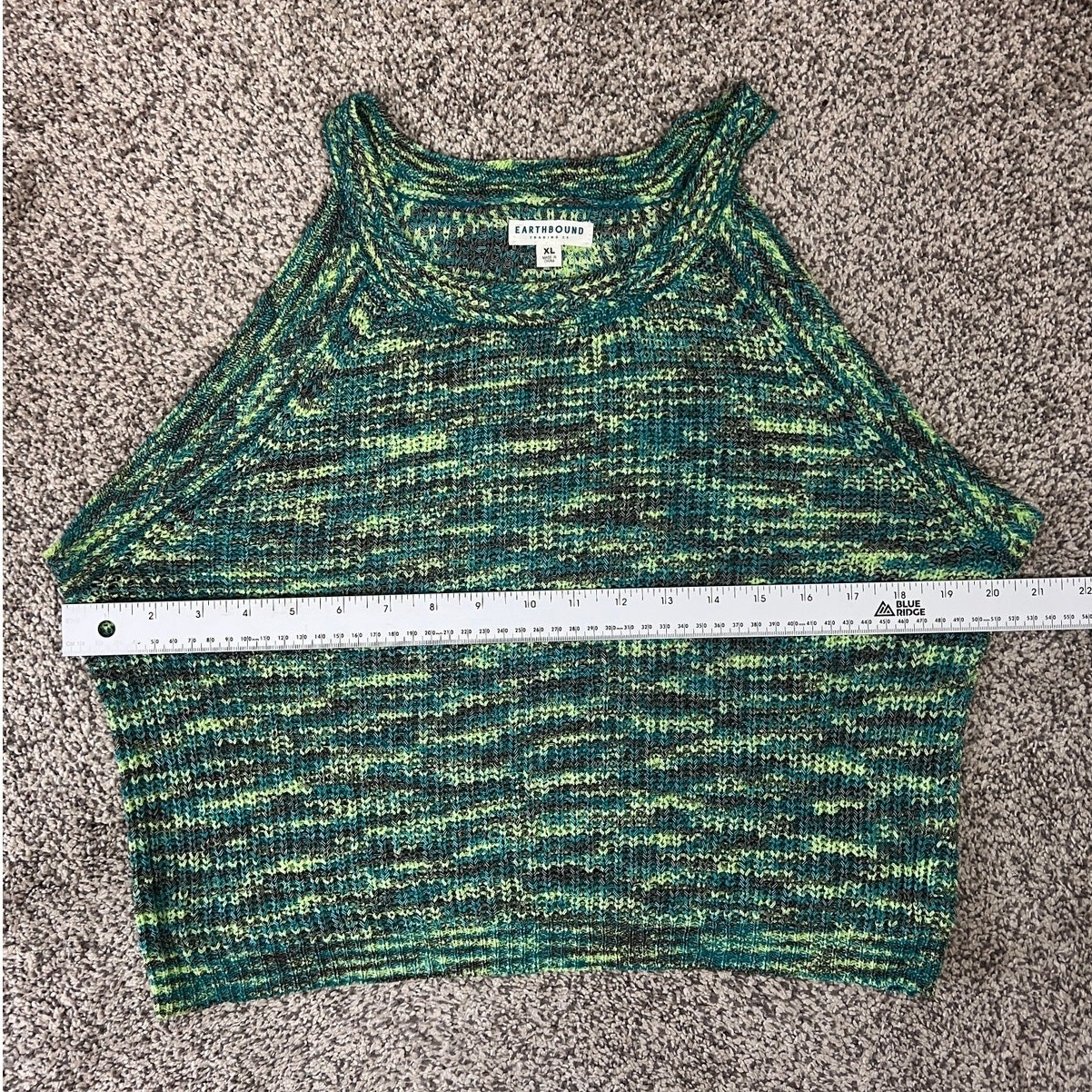 Earthbound Trading Co. Women’s XL Boho Granola Girl Fairycore Grunge Crop Tank