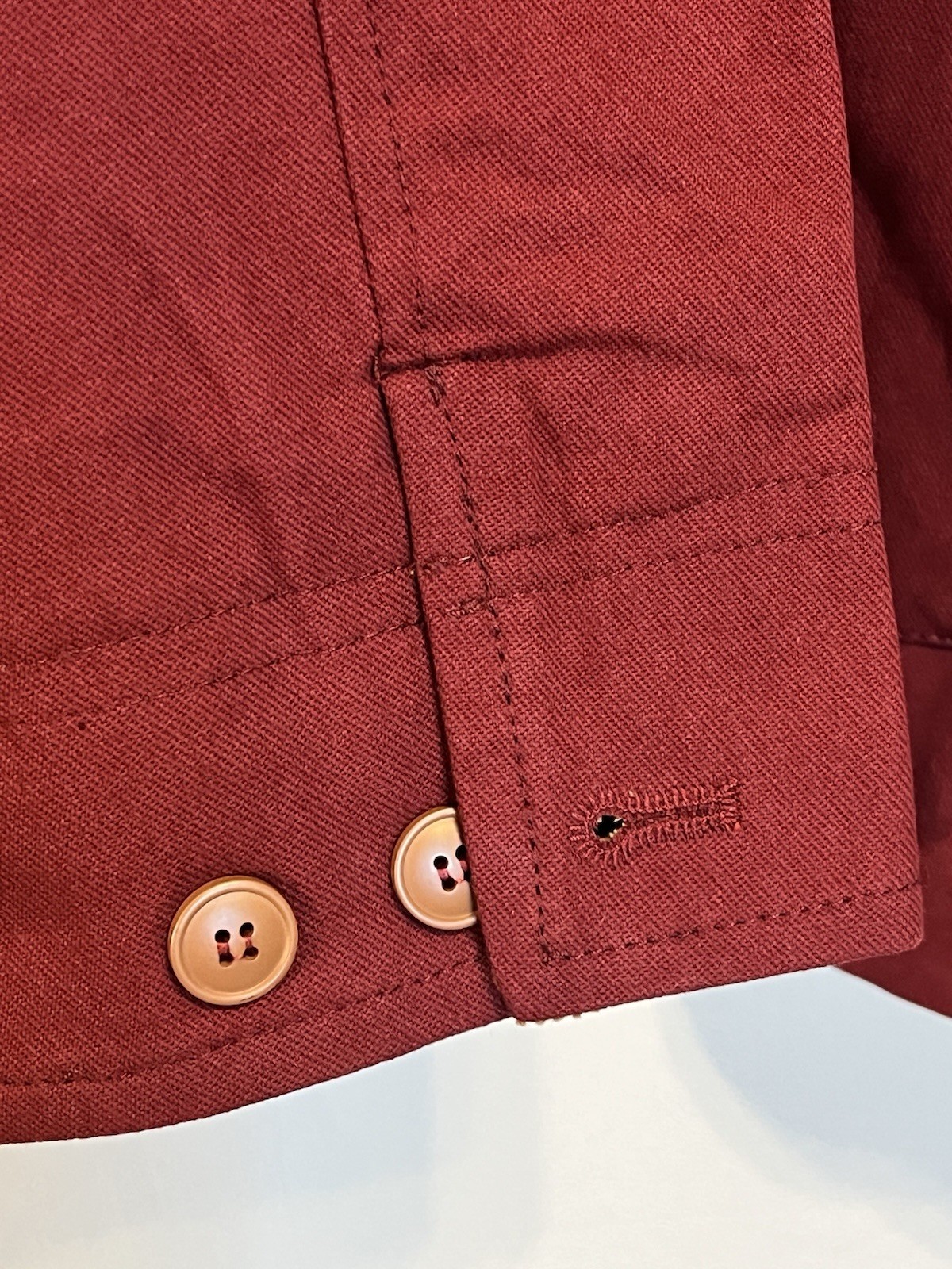 Women’s Brick Red Barn Jacket w Corduroy Collar/Cuffs Women’s Sz L New