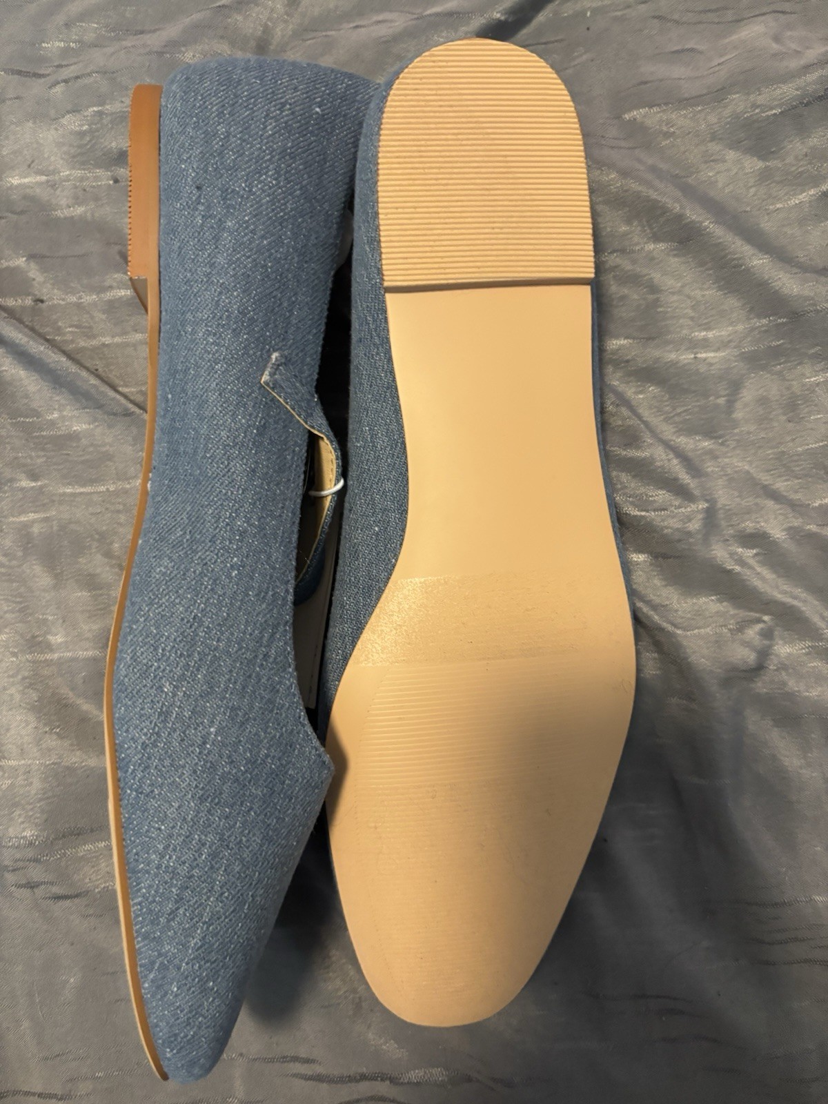 GAP Women’s Mary Jane Flats Blue Denim Round Toe Buckle Strap Solid Size 9